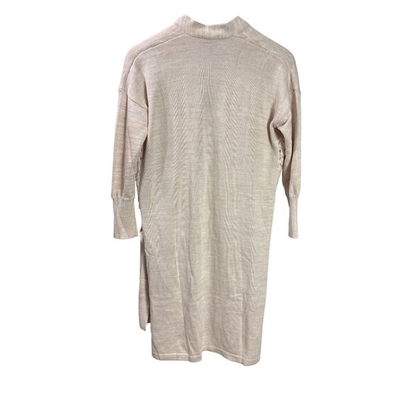 Lyssé Womens Open Front Cardigan With Side Lace-Up Detail Oatmeal Size S New - Picture 4 of 4